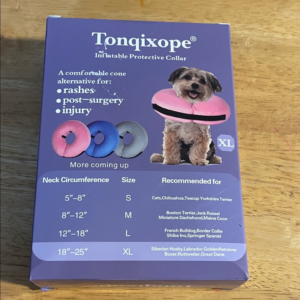 Inflatable Protective Collar for Pets - Pink